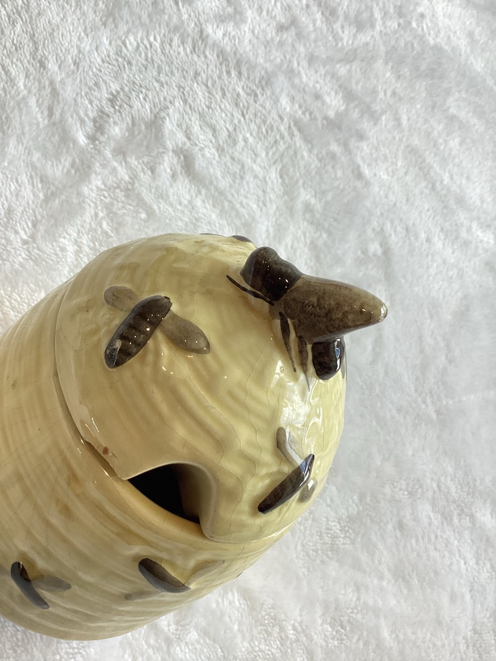 🇩🇪Vintage Ceramic Honey Pot Beehive Bees Made in ‘West’ Germany Yellow - Picture 14 of 15
